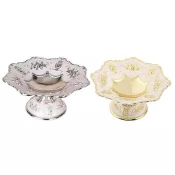 Vintage Decorative Tray Dish Plate Fruit Serving Tray Party Snacks Serving Plate Cosmetics Jewelry Organizers Tea Tray X3UC