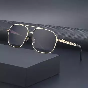 Vintage Double Beam Sunglasses Men S Sunscreen Driving Sunglasses Glasses Shades