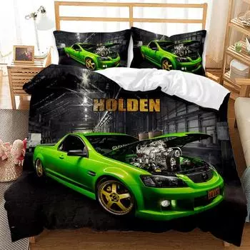 Vintage Duvet Cover Set, Classic Car Automobile Mechanic Nostalgic 50S, Decorative 3 Piece Bedding Set Twin Queen King Full Size US Twin(172x218cm)