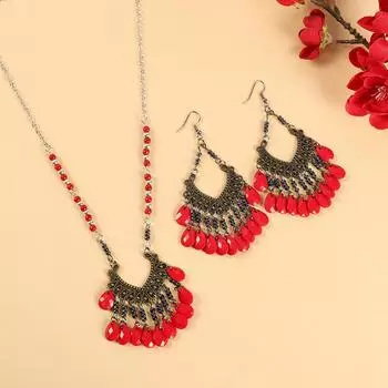 Vintage ethnic style headgear, exotic fringed forehead chain, eyebrow pendant, bohemian forehead jewelry suit, women