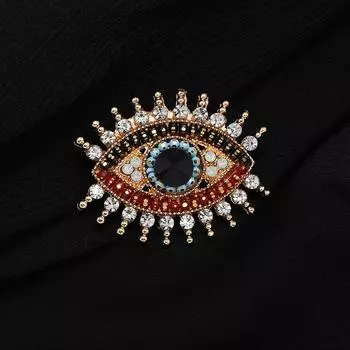 Vintage Fashion Devil s Eye Brooch High-end Delicate Women s Pin Button Brooch Sweater Jacket Men s Accessories