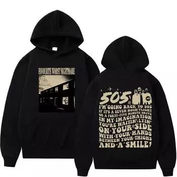 Винтажная толстовка с капюшоном Favourite Worst Nightmare Arctic Monkeys 505 Lyrics Print Sweatshirt для унисекс Модные толстовки унисекс в стиле хип-хоп и рок L