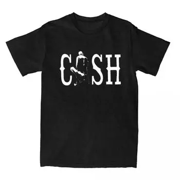 Vintage Johnny Cash Walking Outside Musician T Shirt for Men Women Cotton Tee Shirt Gift Idea Tops S армия зеленый