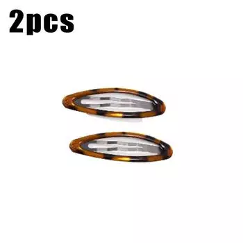 Vintage Leopard Hair Clips Y2K Cute Korean Charm BB Hair Clip Print Glue Oval Hair Clips Student Woman Hair Accessories