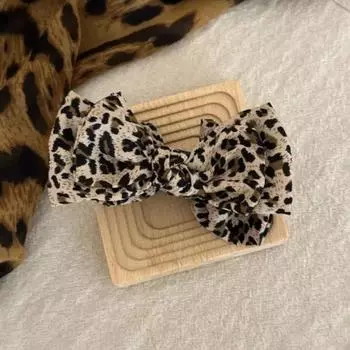 Vintage Leopard Print Hair Accessories Bow Premium Hair Clips Sweet Daily Headwear Women Trendy Hair Clips Hair Volume Clip