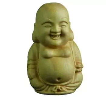 Vintage Little Monk Figurines Boxwood Avalokitesvara Figurines Desktop Decoration style E