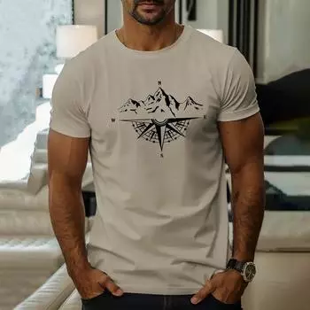 Винтажная мужская футболка, летняя, повседневная, с коротким рукавом, с принтом, уличный топ, с круглым вырезом, мужская свободная одежда, пуловер 3XL