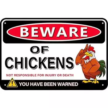 Vintage Metallplatte Hhner rechteckiges Eisengemlde Wandkunst Dekor 30 x 20 см