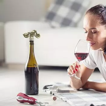 Винтажная пробка для вина в виде мотоцикла Прочная Сохраняющая свежесть Защитная крышка для вина Для мужчин Пап