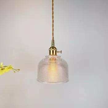 Vintage Noridc Stripe Glass Pendant Lamp Dining Room Retro Pendant Lights Bedroom Bedside Kitchen Decor Hanging Light