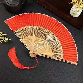 Vintage Portable Folding Fan, Hanfu Cheongsam Accessories, Cheongsam Dance Folding Fan, Women s Chinese Style Fan, Classical Handheld Props 1pc