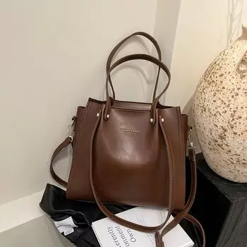 Vintage Premium Commuter Women S Shoulder Bag Large Capacity Underarm Tote Bag Women S Bag коричневый