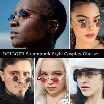 Vintage Round Circle Frame non-polarized Sunglasses Hippie Classic Retro Disco Festival Punk Small Sunglasses for Women Men