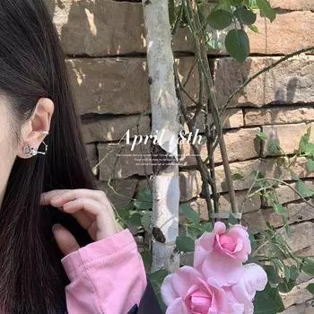 Vintage s925 silver needle earrings women s winding 2025 new trendy personality design sense rose stud earrings 925 silver
