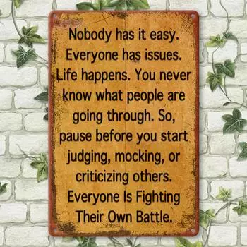 Vintage Sarcastic Aluminum Metal Sign No One Will Live Easily Funny Wall Decor for Porch Bar Club Farm Garden Holiday Gift 20x30cm белый