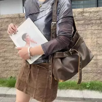 Винтажная наплечная сумка кроссбоди для женщин, дамские сумки-мессенджеры