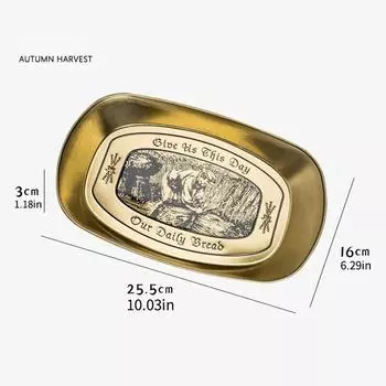 Vintage Tinplate Fried Chicken, French Fries, Dishes, Plates, Anti-fall Outdoor Camping Plates, Tableware Trays, Fruit Plates