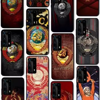 Винтажный чехол для телефона СССР CCCP для Huawei P50 P40 E P30 P20 Pro P10 Lite P Smart Y6 Nova3E Honor10 Huawei P10