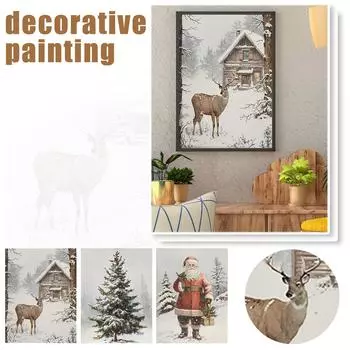 Vintage Weihnachtsdrucke, 3er Set Weihnachtsdrucke, Druckbare Winter Wandkunst, Winter Waldtiere, Vintage Urlaub Dekorationen One Size