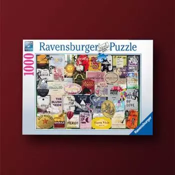 Vintage Wine Label 1000 Piece Ravensburger Jigsaw Puzzle, popular Korean board game