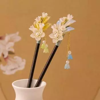 Vintage Wooden Hair Clips Handmade Winding Hairpin Hair Chopsticks for Wedding Party