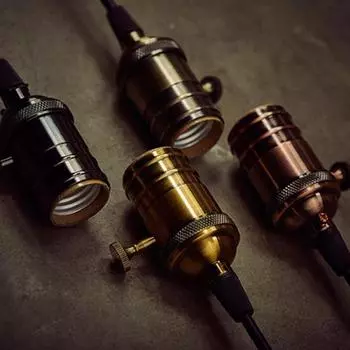 Винтаж E26 E27 Подвесной светильник с держателем лампы Эдисона с винтовой крышкой и цоколем ярко-розовый