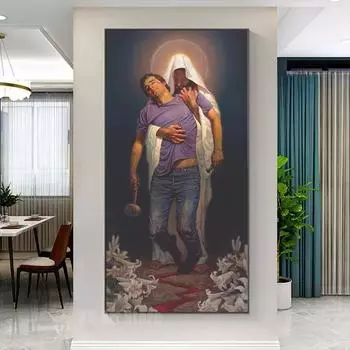 Винтаж Томас Блэкшир II Прощенный Иисус Христос плакат картина холст настенная живопись печать домашний декор в гостиную без рамы 20x40cm No Framed