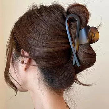 Винтажная акриловая заколка для волос в виде краба для женщин, матовая модная элегантная заколка-когти, популярные аксессуары для волос, корейские девушки, заколка для волос в корейском стиле, вечерние украшения 1pc чёрный