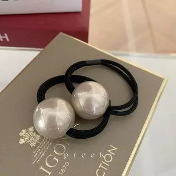 Винтажная элегантная простая жемчужная веревка для волос, универсальная эластичная резинка для женщин и девочек, прочные, крепкие держатели для хвостиков, головные уборы