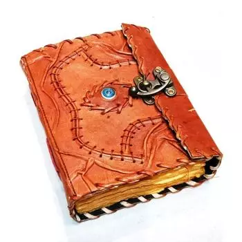 Винтажная элегантность: Кожаный дневник ручной работы на 200 страниц — 7 5 дюймов, высококачественный журнал для вневременной записи 7 x 5 in коричневый