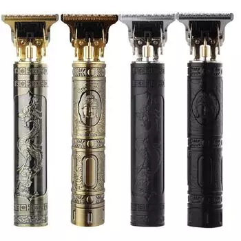 Винтажная электрическая беспроводная машина для стрижки волос T9, профессиональный парикмахерский триммер для мужчин, машинка для стрижки волос, бритва, зажигалка для бороды