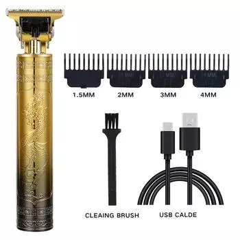 Винтажная электрическая беспроводная машина для стрижки волос T9, профессиональный парикмахерский триммер для мужчин, машинка для стрижки волос, бритва, зажигалка для бороды 7
