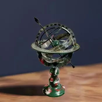 Винтажная армиллярная сфера, украшение в стиле ретро, солнечные часы, стрелка, морская сфера, глобус, домашний офис, спальня, гостиная, рабочий стол