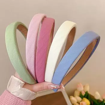 Винтажная атласная повязка на голову из губки, французская сплошная цветная простая широкая повязка для мытья лица, корейский стиль, высокие аксессуары для волос белый