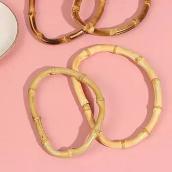 Винтажная бамбуковая сумка с деревянными ручками, сменные аксессуары «сделай сам», женские сумки Light color 15cm