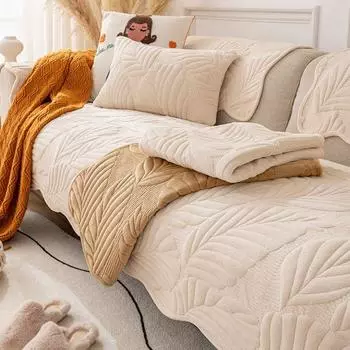 Винтажная бархатная подушка для дивана из молочного бархата для гостиной, плюшевый чехол для дивана, осенне-зимний всесезонный универсальный чехол для дивана, тканевый чехол для сиденья 70x70cm