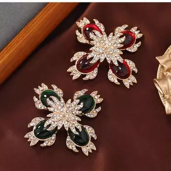 Винтажная барочная брошь-крест, классическая винтажная средневековая модная металлическая дизайнерская эмблема