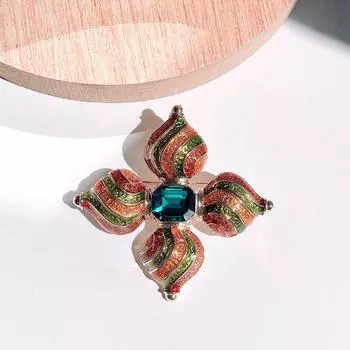 Винтажная барочная брошь-крест, женская экзотическая булавка для придворного украшения, темпераментный корсаж, универсальные аксессуары