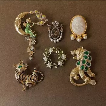 Винтажная барочная фея ослепительная бахромчатая брошь мужская и женская одинаковая классическая кошка в дворцовом стиле металл золотой