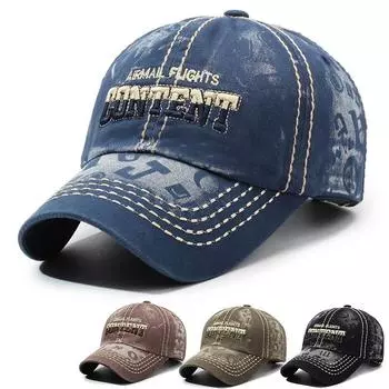 Винтажная бейсболка для мужчин и женщин, кепка для пары, бейсболка с вышитыми буквами, шляпа от солнца для улицы чёрный