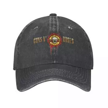 Винтажная бейсболка Guns N Rose Heavy Metal, унисекс, потертая джинсовая шляпа Snapback, музыкальная кепка в стиле стимпанк, уличная подарочная кепка для путешествий, кепка One Size