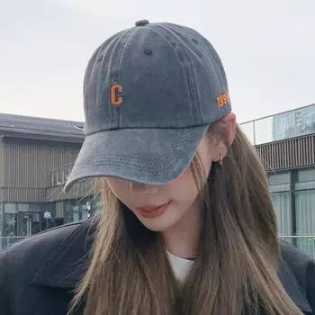 Винтажная бейсболка из мытого хлопка для мужчин и женщин с вышитыми буквами и хвостиком, солнцезащитный козырек, унисекс, для спорта на открытом воздухе, для папы, дальнобойщика 56-58cm чёрный