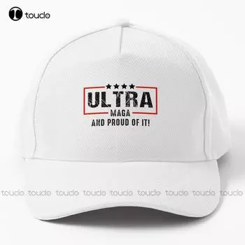 Винтажная бейсболка Ultra Maga And Proud Of It Trump 2024, шляпы шеф-повара для унисекс, хлопковые уличные простые винтажные козырьки, повседневные кепки, художественные One Size-Unisex