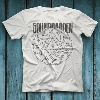 Винтажная белая футболка Soundgarden S