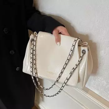 Винтажная большая вместительная сумка через плечо женская сумка через плечо из искусственной кожи бежевый