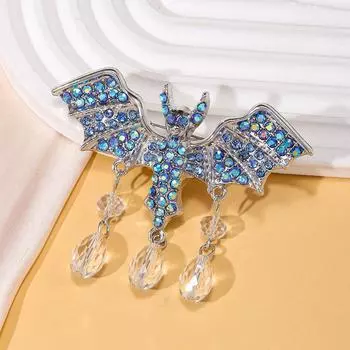 Винтажная бриллиантовая брошь летучая мышь женская премиум-класса животное хрустальная подвеска брошь булавка костюм пальто аксессуары