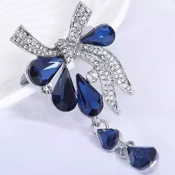 Винтажная брошь-бант из кристаллов, броши со стразами, свадебные украшения, подарки, лацкан