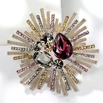 Винтажная брошь Большая брошь Элегантная атмосферная брошь для пальто Костюм Аксессуары для костюма