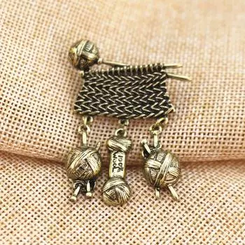 Винтажная брошь для свитера Креативный сплав, бахрома, корсаж, модные простые аксессуары для пальто