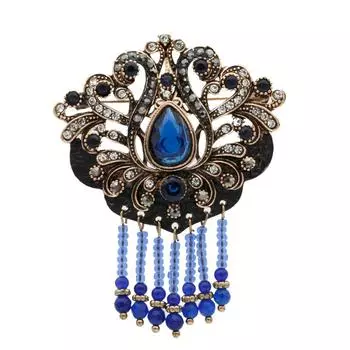 Винтажная брошь из смолы из бисера, ювелирные изделия, античное золото, черная краска, выдолбленные цветы, этнический свадебный значок, подарок красный